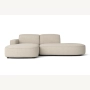 Olio Autentico Sofa narożna w kształcie litery L Tkanina Raven 24